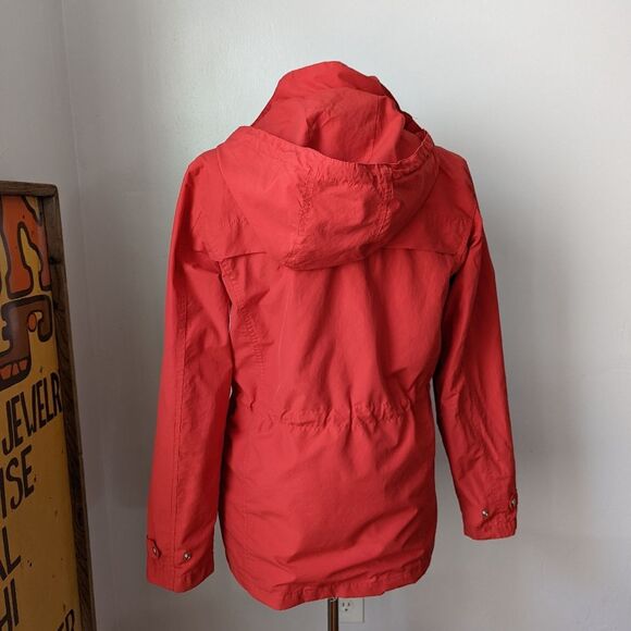 Vintage Bright Red Raincoat Windbreaker by Cherokee Size S - Picture 5 of 10